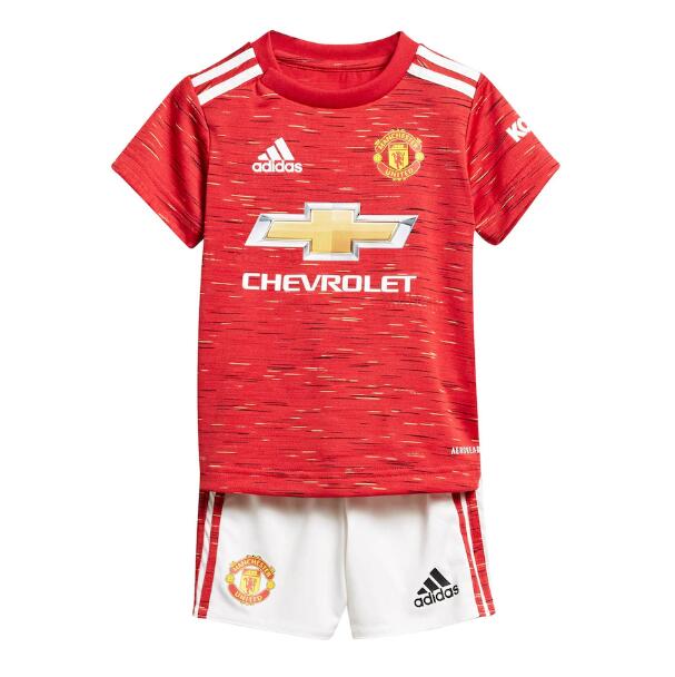 Kids Manchester United Home Soccer Youth Kits Shirt With Shorts 2020/21